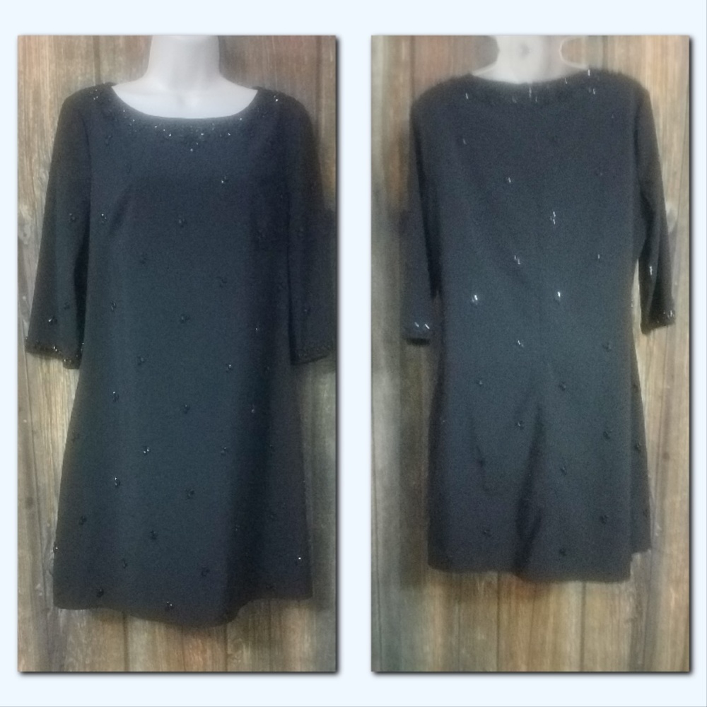 Laura Ashley Black Evening Dress Size 10